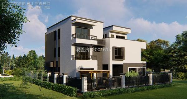 梯形宅基地怎么建房易盖房广东清远现代宅院164m152m现代风三层别墅