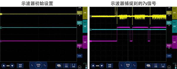 示波器测ipad触屏数据线高频长串方波脉冲变成了锯齿波通过设置解决