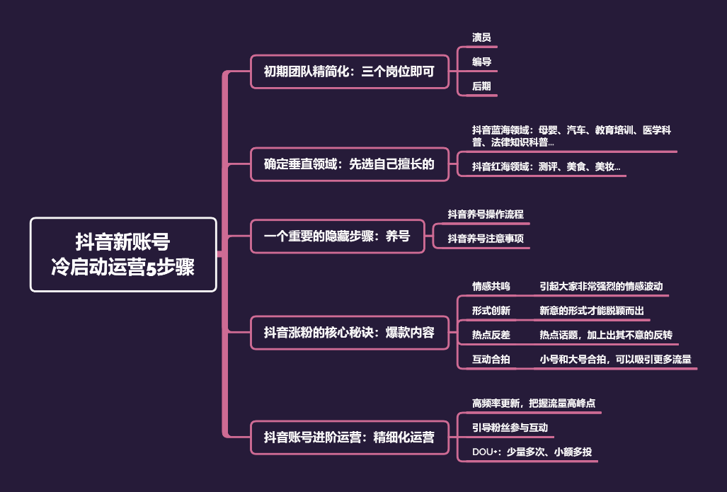 抖音新账号怎么做新号运营的5个步骤头部大号都是这么做起来的