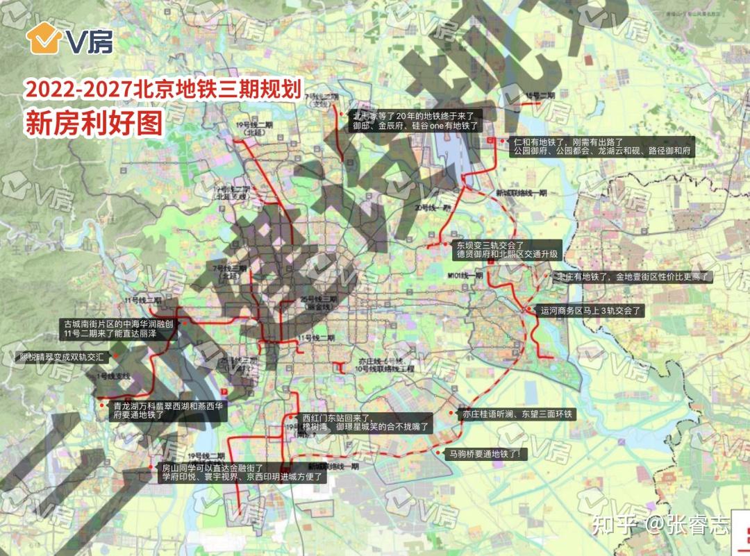 速看北京地铁三期建设规划11条线路利好沿线哪些新盘