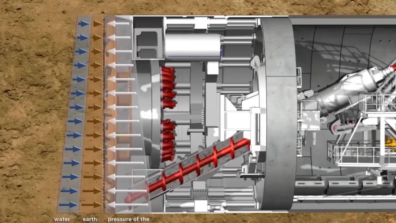 全断面隧道掘进机,基建挖掘神机!专门用来开凿隧道的大型机具