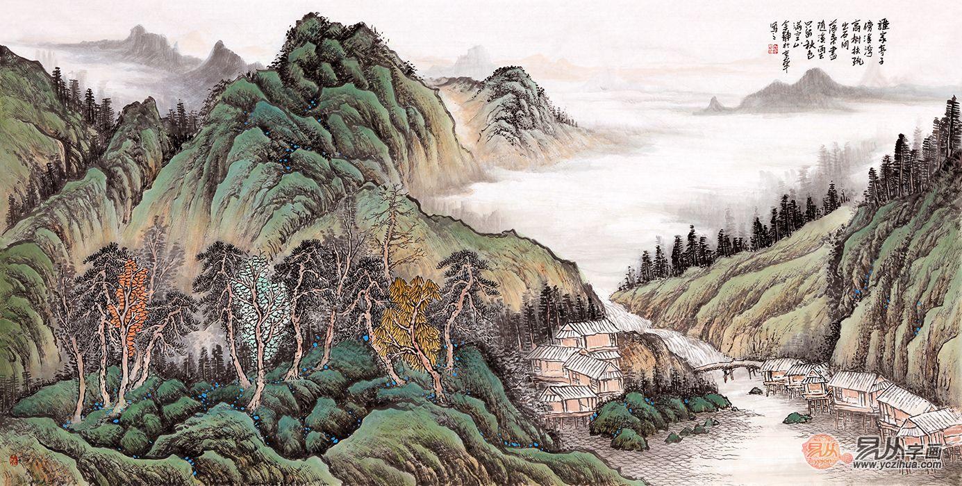 当代名家余静的山水画解析精品国画山水画