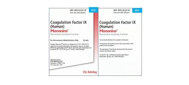 mononine凝血因子ix(人)注射剂中文说明书