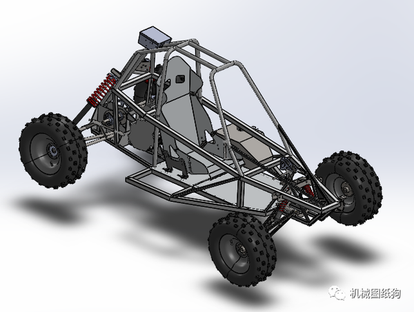 卡丁赛车bajakartcross钢管车架3d数模图纸solidworks设计