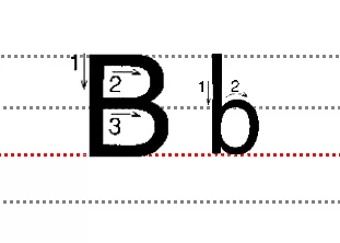 bb 书写时注意大写的b上下要对称,显得美观,小写的b右边的圈圈要写圆