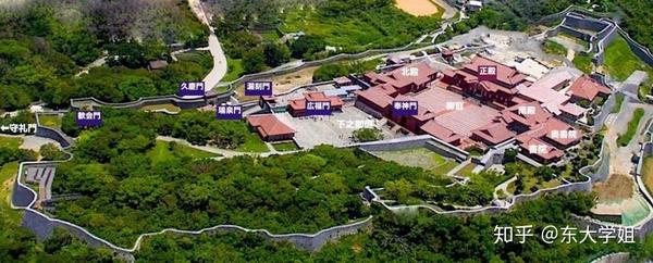 首里城烧毁前鸟瞰图