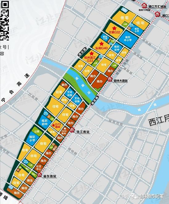 城南指的是浦口城南中心, 位于浦口区江浦街道珠江镇和江北核心区研创