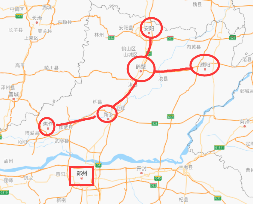 河南省黄河以北5大城市,城区面积比较:安阳市最大,鹤壁市最小