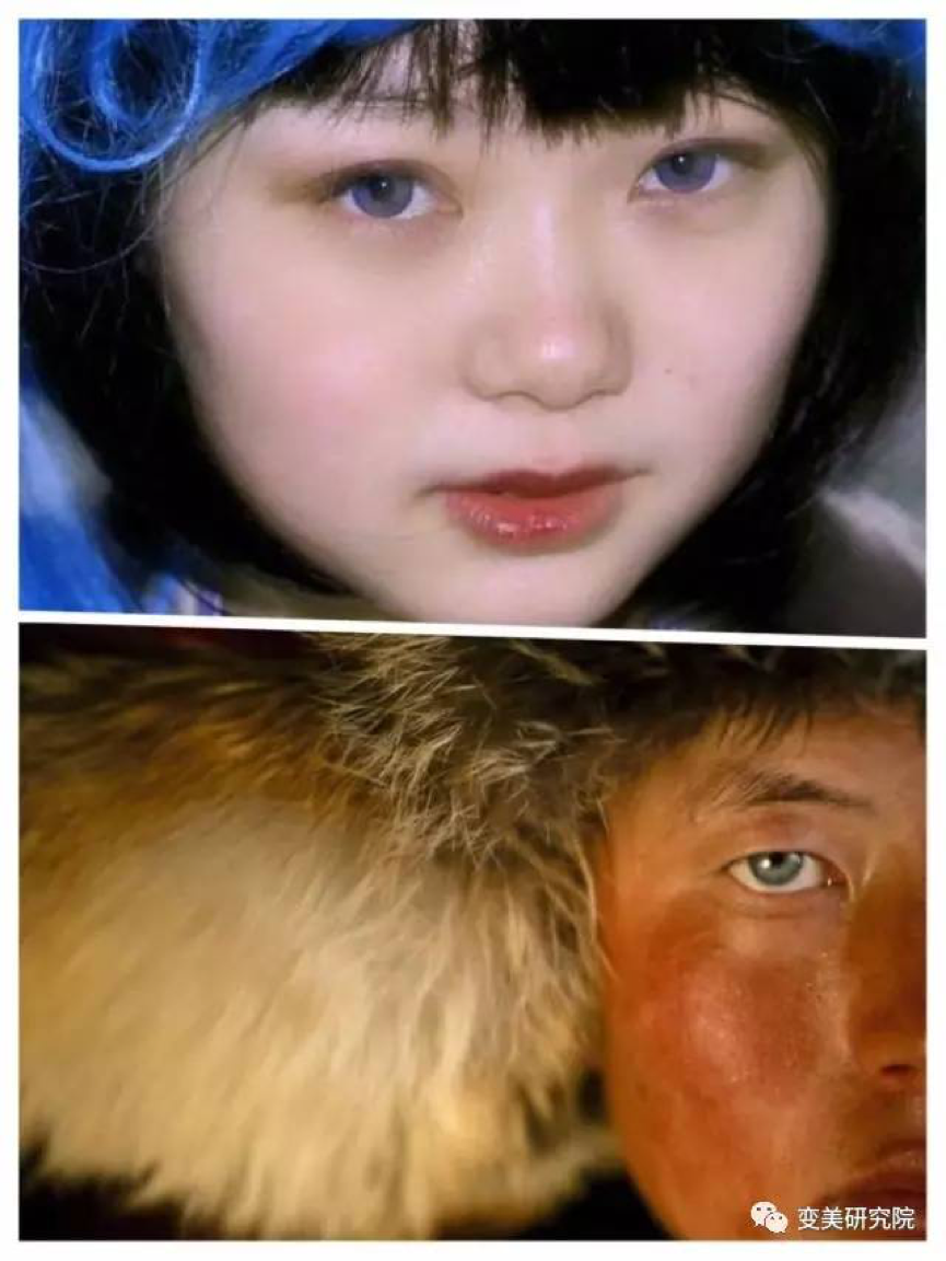 她的短板很明显,典型的蒙古人种的特质都齐了.(此时应该已经做了眼睛)