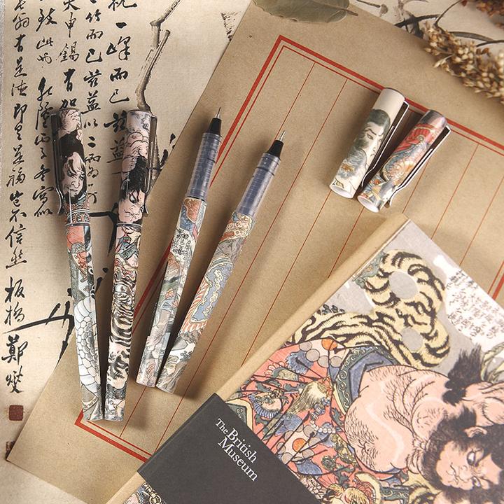 晨光中性笔大英博物馆水浒传北斋系列限定联名款直液式