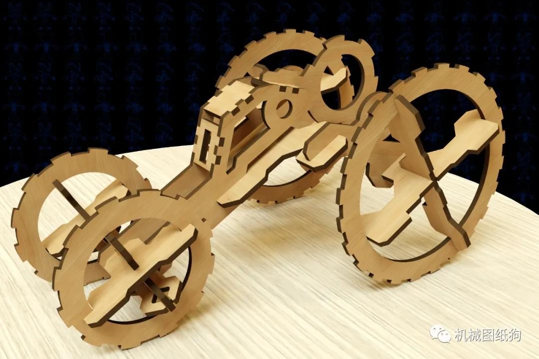 生活艺术土车木制玩具激光切割模型3d图多种格式