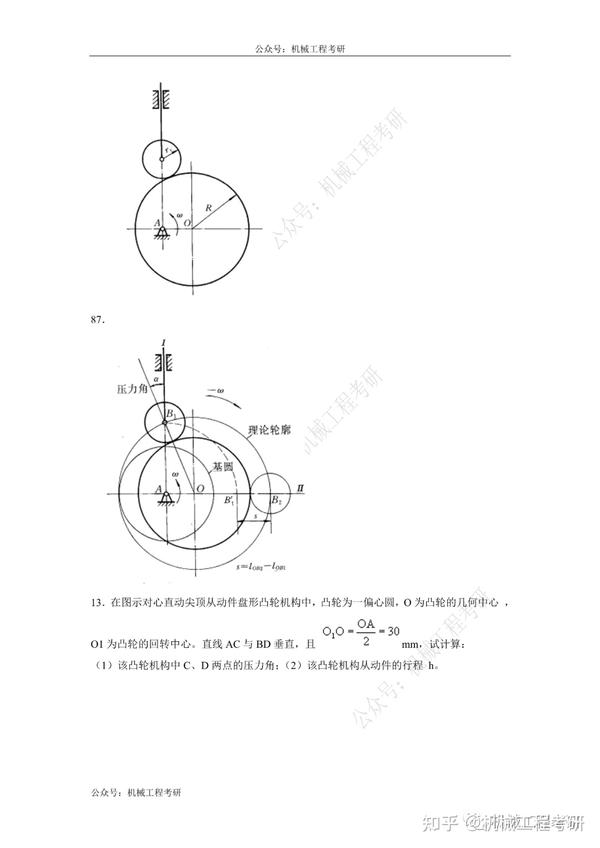 凸轮机构画图总结(习题)