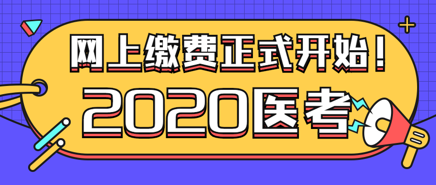 重磅通知!2020医考网上缴费正式开始!