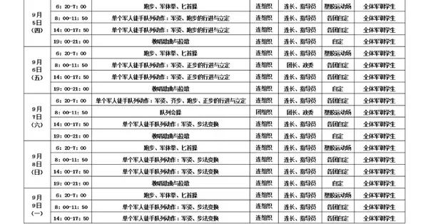 权威发布 | 西安外事学院2019年军训计划表出炉