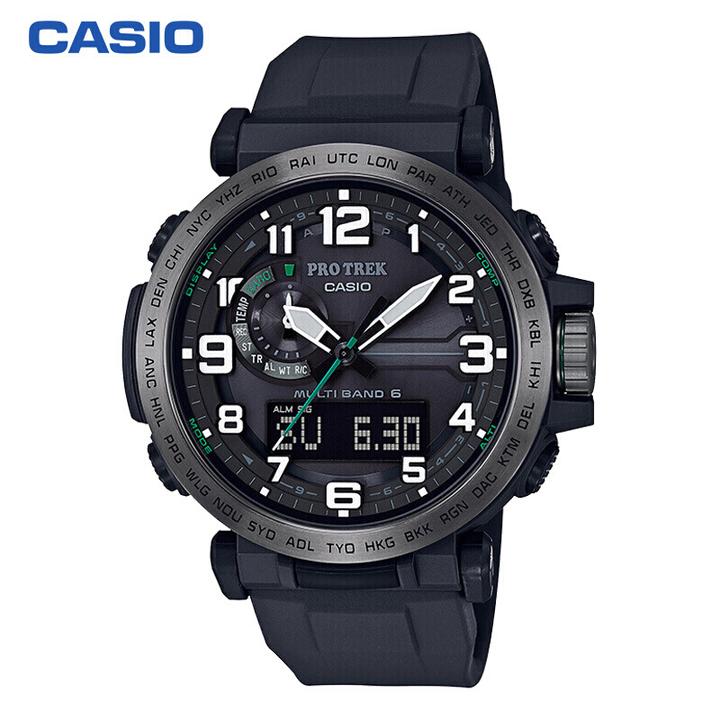 卡西欧(casio)男表 protrek登山系列户外电波太阳能