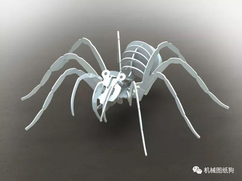 【生活艺术】tarantula蜘蛛立体拼装模型3d图纸 solidworks设计 附igs