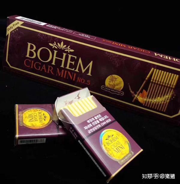 韩免宝恒mini小雪茄 bohem cigar mini 焦油量:1mg 韩国kt&g公司出品