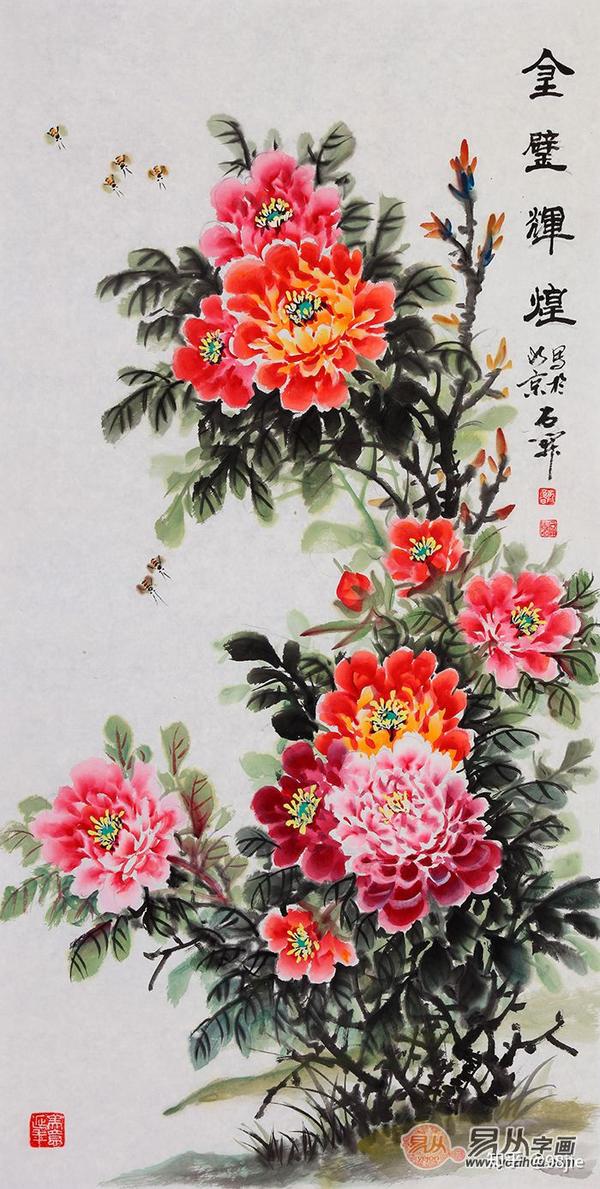 玄关挂画如何选熠熠生辉的花鸟画就很不错