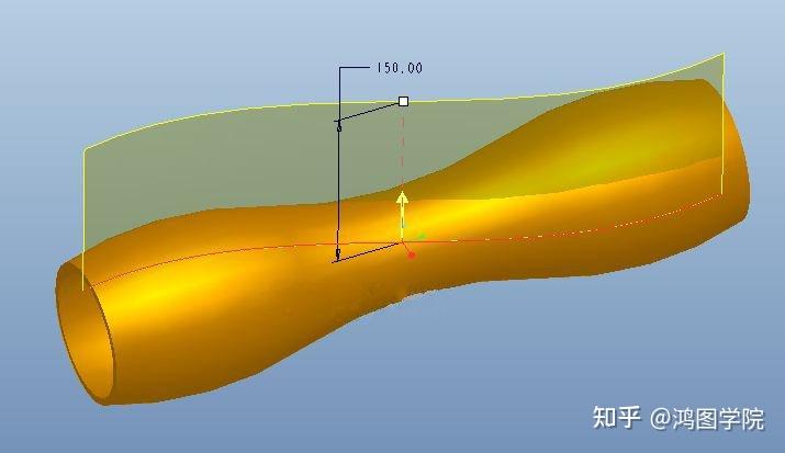 proecreo螺纹门把手建模