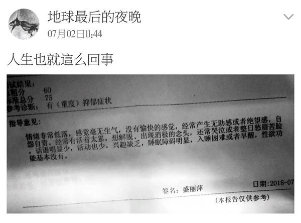 你被抑郁症折磨成什么样子了?