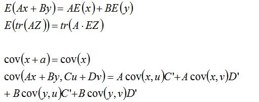 5,exmu,cov(xsigma,有{1}exxsigmamucdotmu{2}e(x'ax)