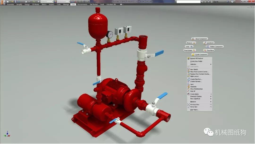 【工程机械】消防泵系统模型3d图纸 step格式