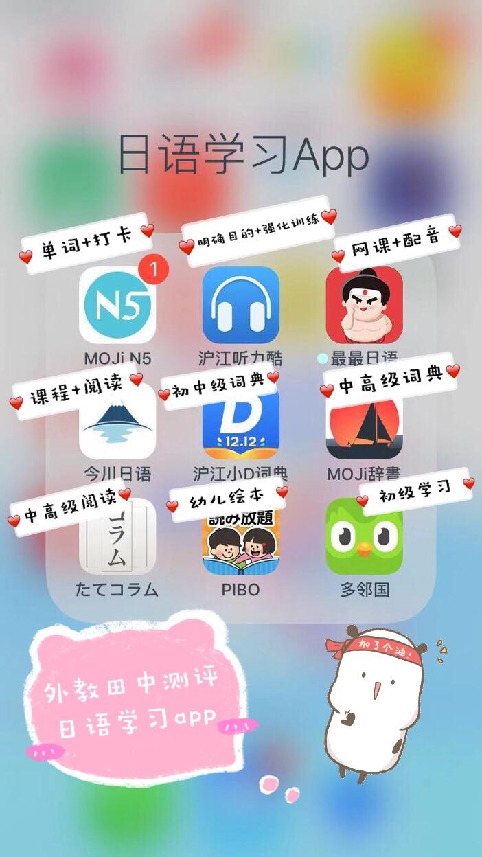 田中为大家测评了9款时下最流行的日语学习app