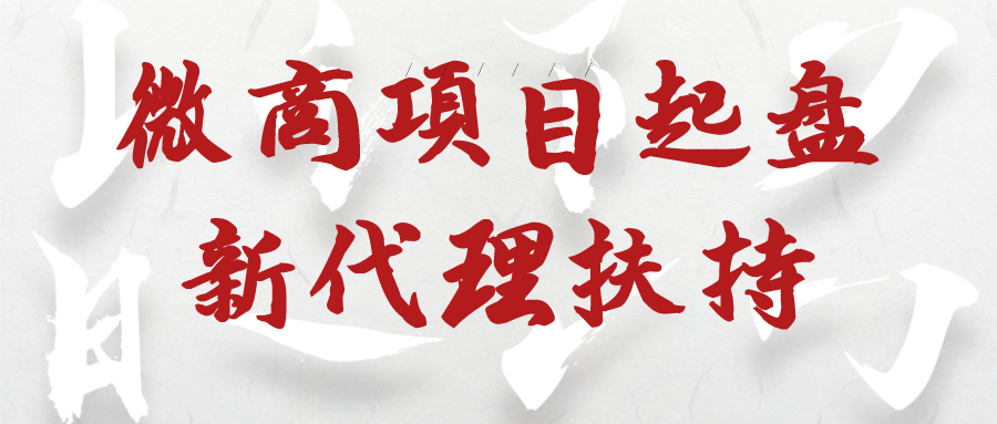 微商项目起盘新代理扶持
