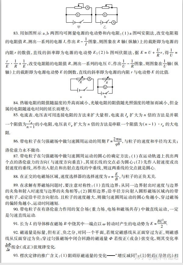 高中物理60道必做题试题解析及125个必考知识点