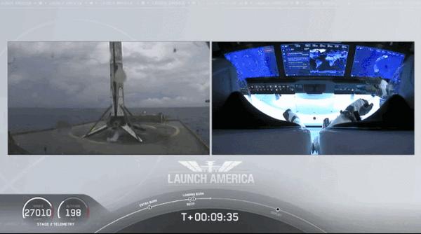 SpaceX首次载人火箭发射成功！