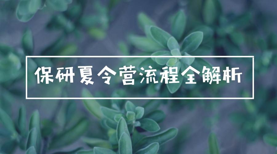 【干货分享】保研夏令营流程全解析