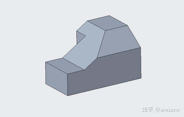 工程制图中存在两斜面的立体图怎么画?