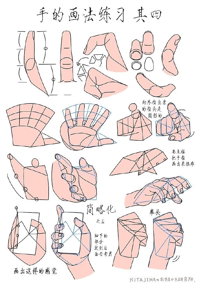 怎么画动漫人物手部4种手的画法绘画学习必备