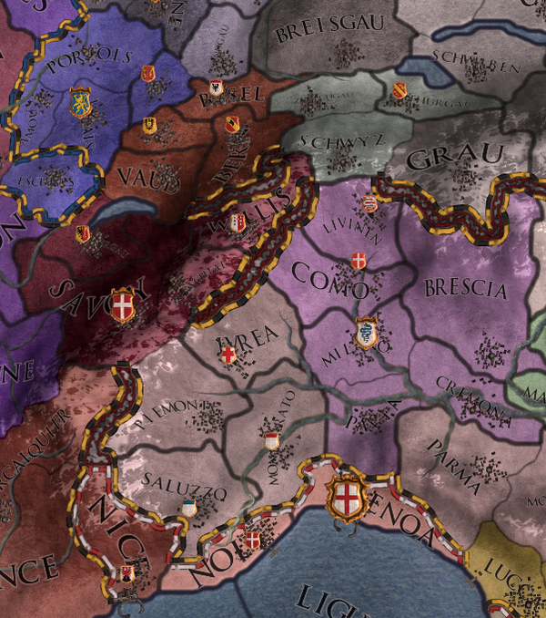十字军之王2开发日志91713阿尔卑斯和意大利地图变化