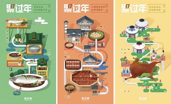 前两年流行的信息可视化长条,之后的铺天盖地的h5,今年的动态海报