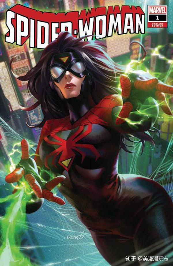漫威蜘蛛女(spider-woman)开新连载,变体封面一次性全部发布