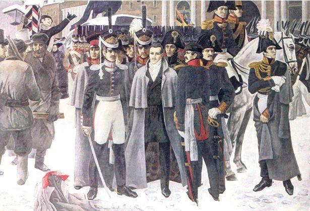 早在维也纳会议刚刚结束,彼得堡近卫军团一些参加过对法战争,从西欧