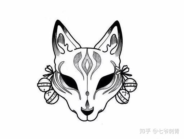 宜昌纹身纹身培训纹身图库纹身狐狸面具预见未来的双眼
