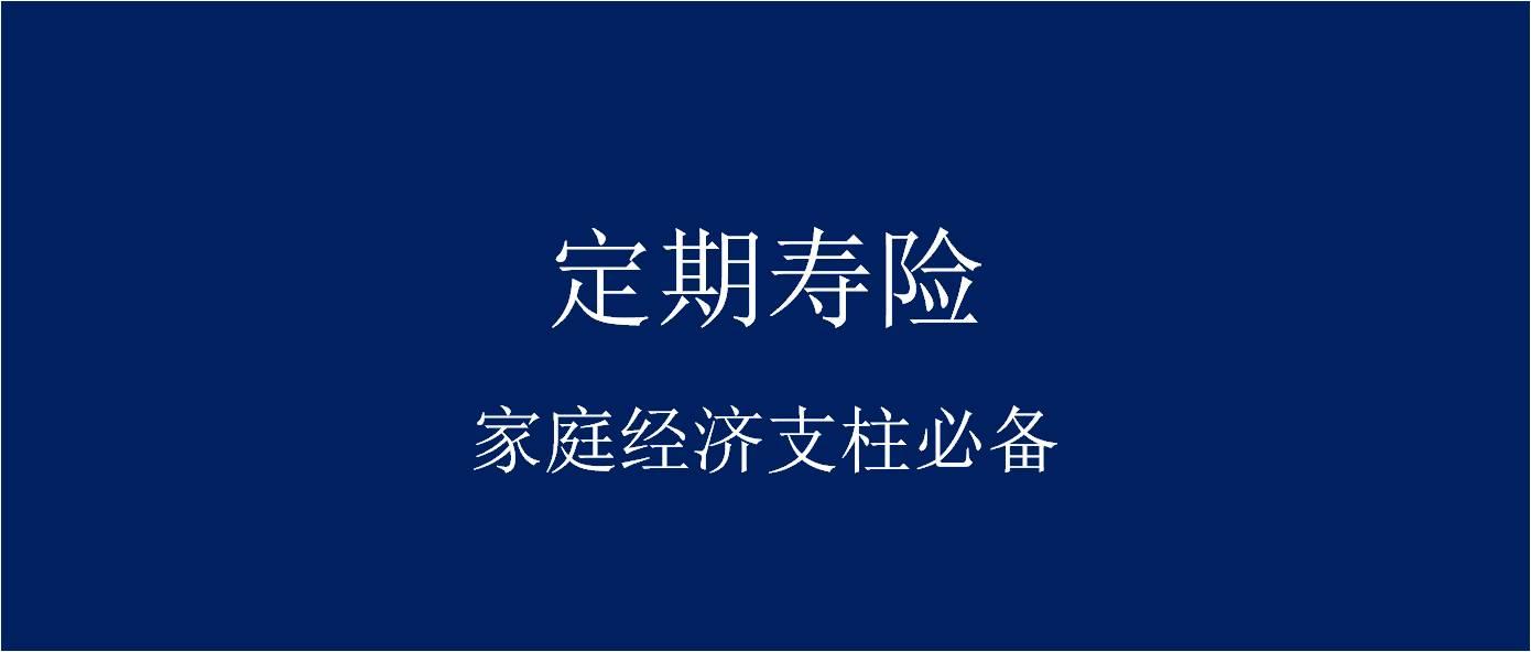 定期寿险家庭经济支柱的必备