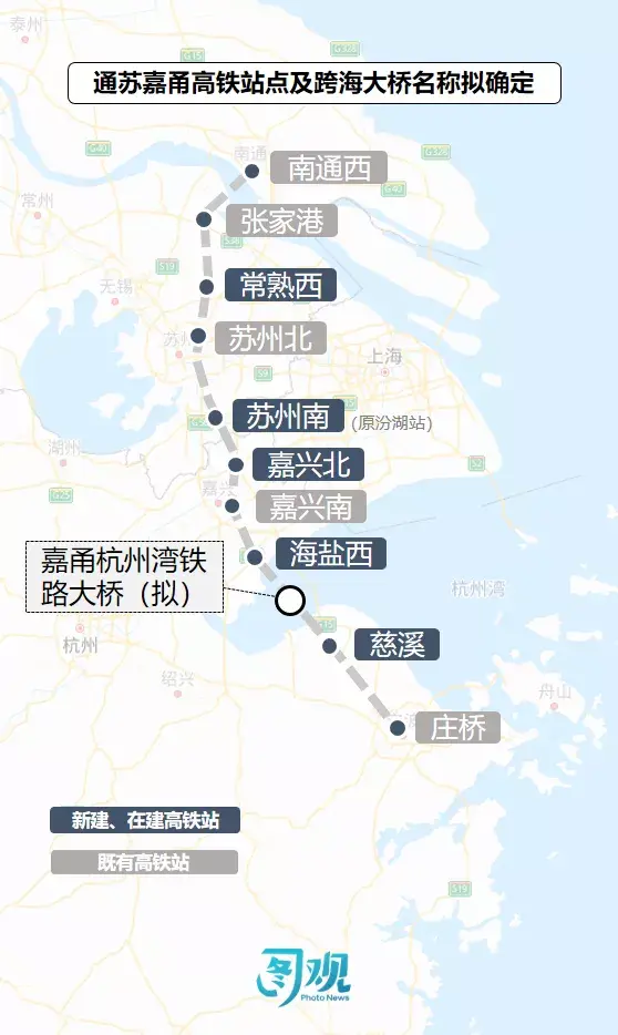 最新杭州湾新区通苏嘉甬高铁10个站点及跨海大桥名称拟确定