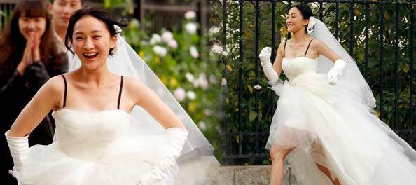 身高不是问题 学周迅选婚纱160cm秒变175cm