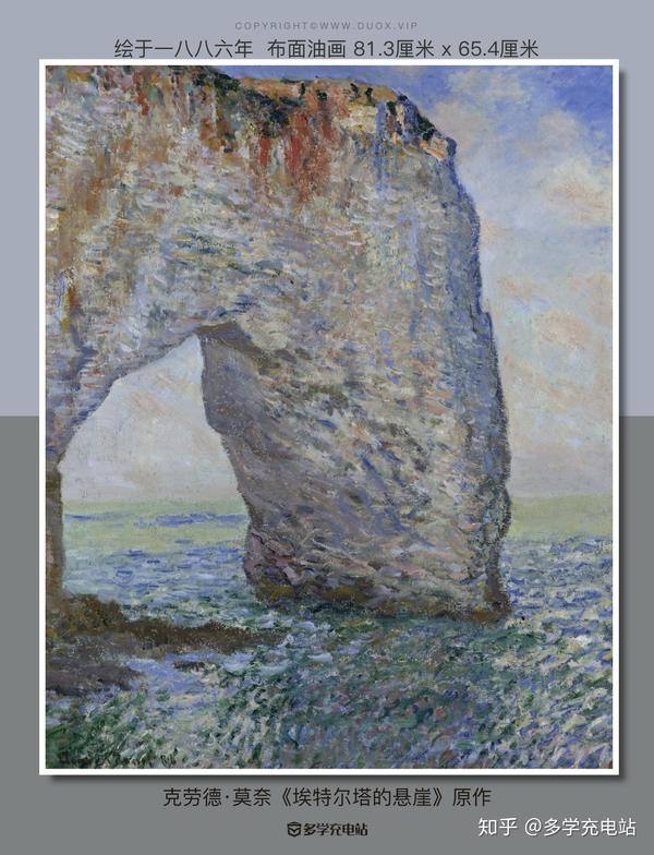 每日一画|《埃特尔塔的悬崖》1886年 莫奈 赏析