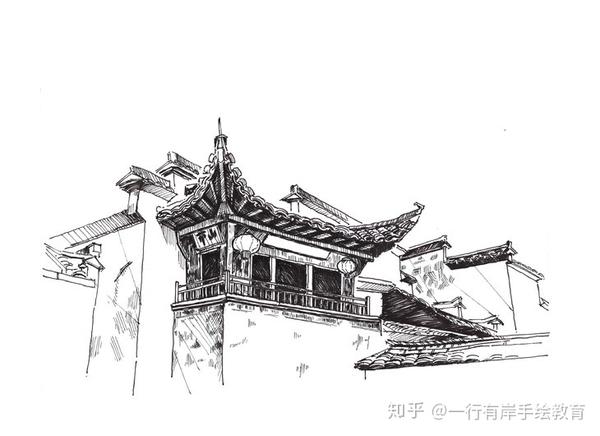 最美中国之一行手绘宏村写生33