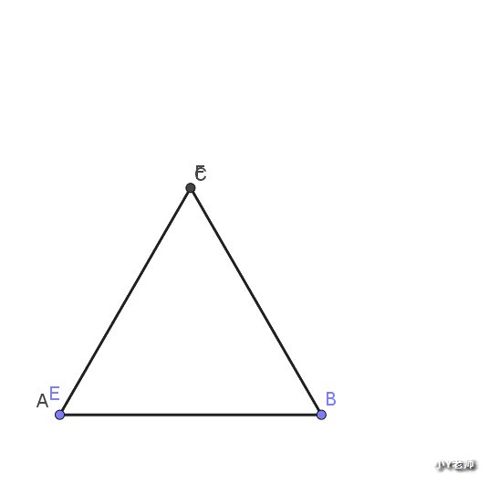 cf长为1 第二问 开始动起来了,那就先看一下动图吧 发现点e是直线,点f