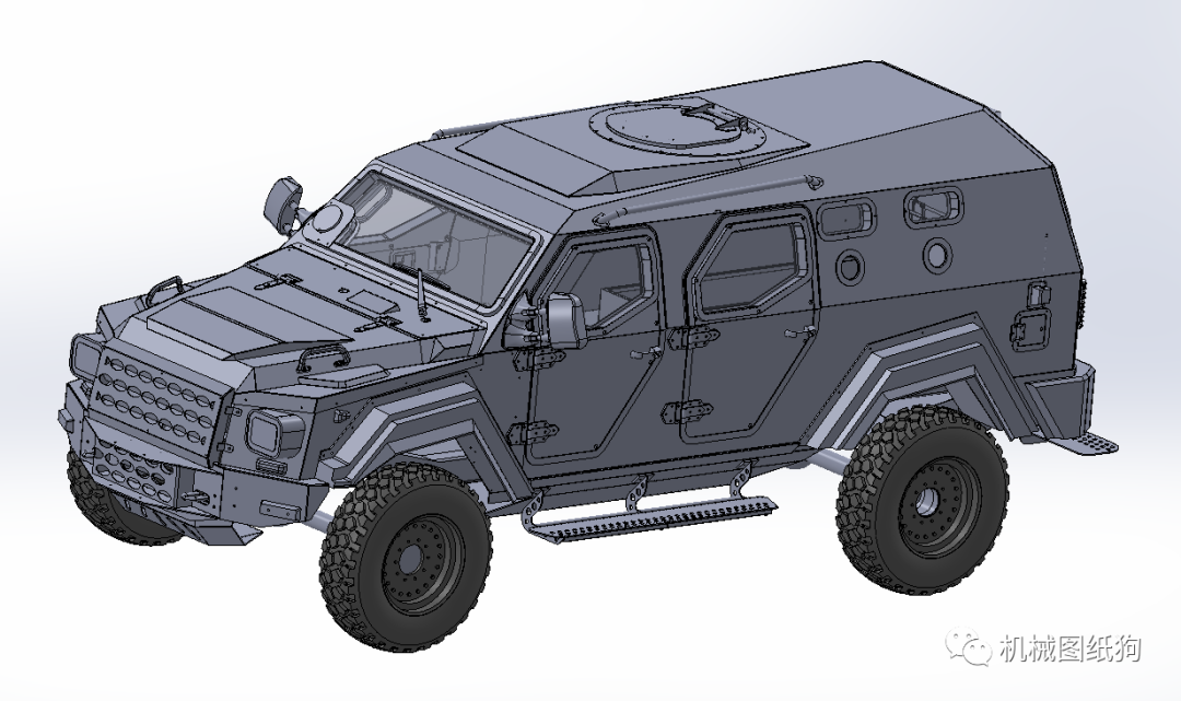 【其他车型】gurkha轻型装甲车模型3d图纸 step格式