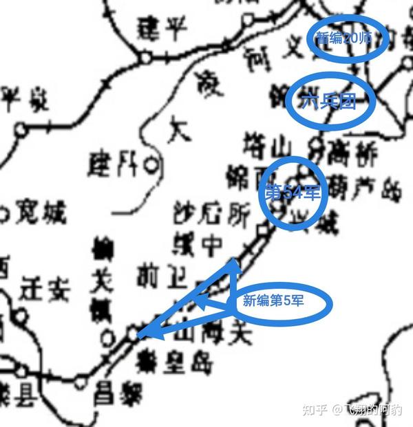 锦西,葫芦岛和兴城,新编第5军第26师,暂编第50,第60师防守绥中,山海关
