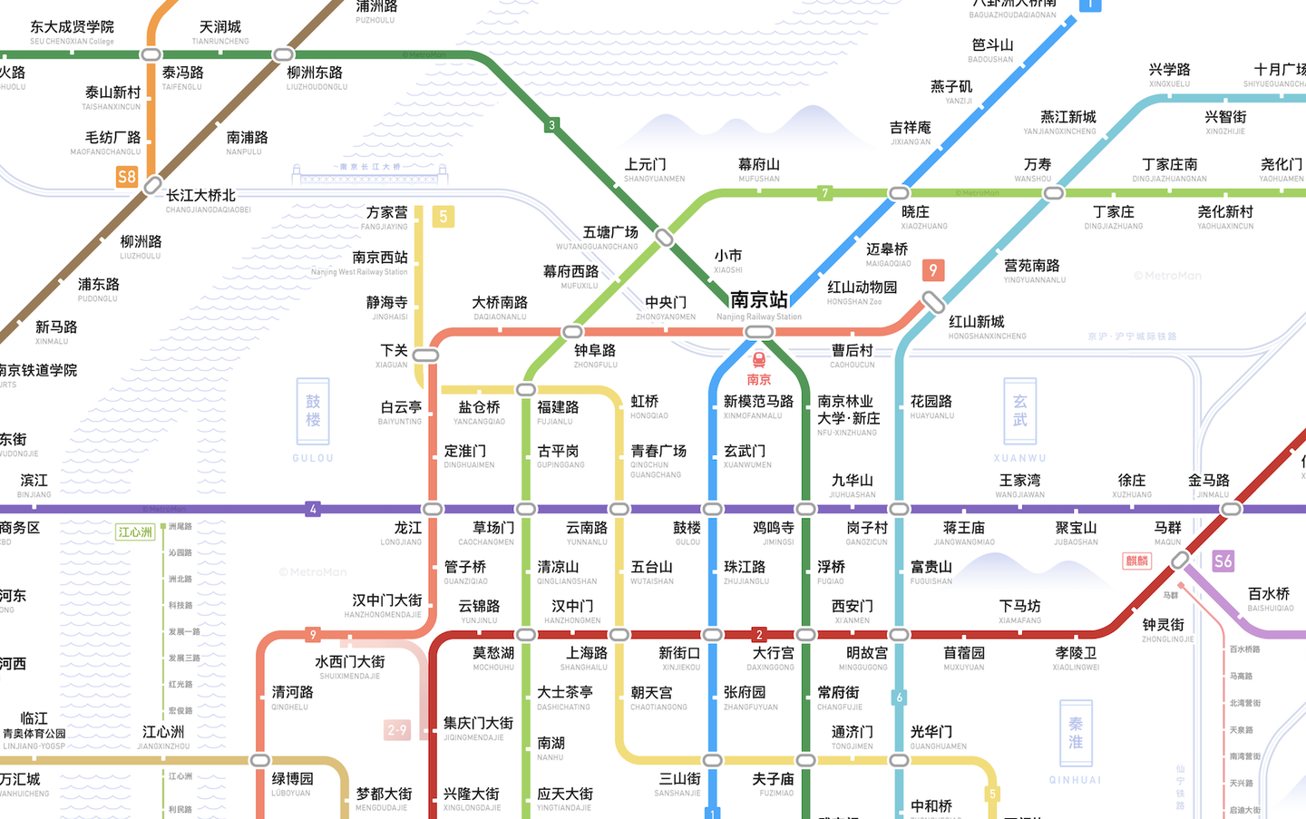 南京轨道交通图 2021 / 2026