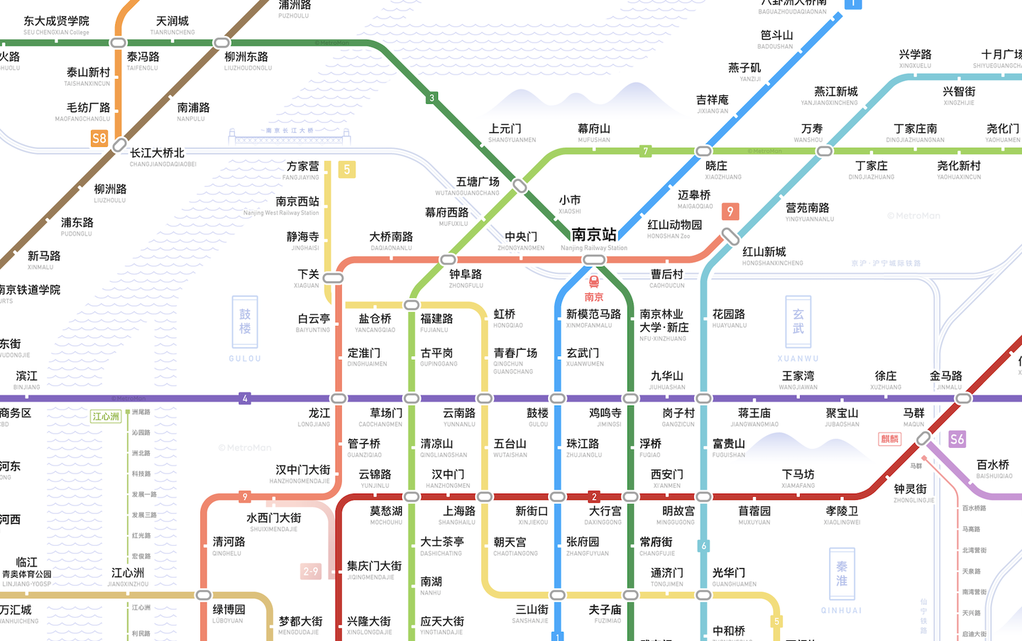 南京市地铁线路图2021,南京市地铁规划图 南京轨道交通图 2021 / 2026