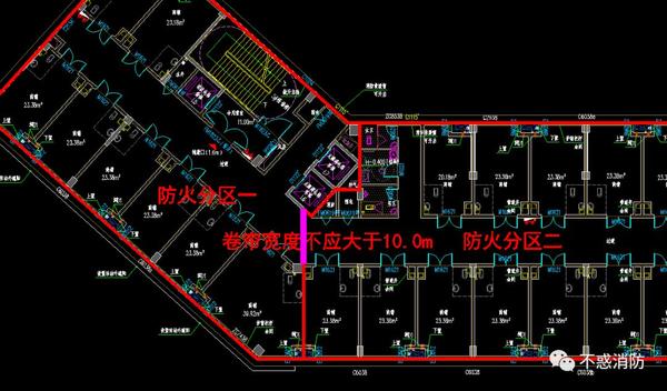 3的要求,说一下防火分区之间有关防火卷帘宽度的规定及做法. 1.