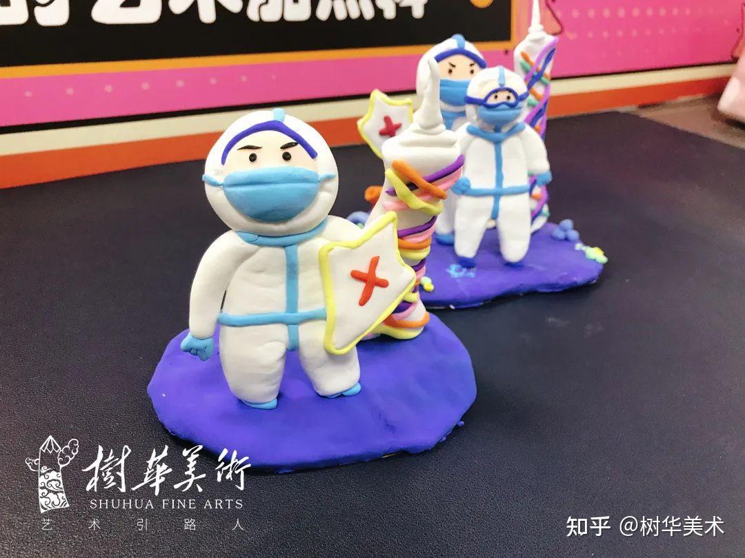 致敬广州抗疫英雄们用手工粘土的艺术表达方式《共抗疫情,广州加油》